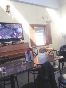 The piano is not just for show, but gets used by performers.