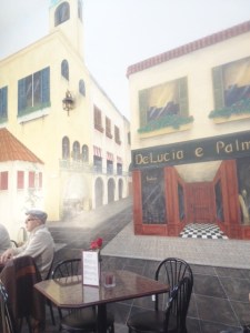 The trompe l'oeil murals make you feel like you're in Italy.