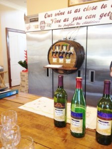 The taps from which your glass or bottle of wine will be filled.