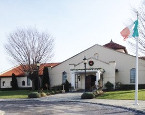 Note the Italian flag, which flies to one side of the winery.