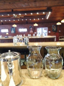 Rows of tasting bars