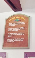 Wine superstitions.