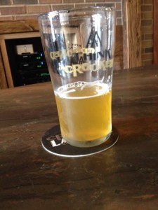 Note the faint cloudiness of the Peach Wheat--and also the generous serving!