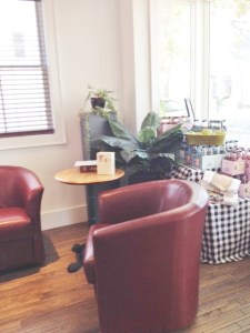 One corner of the tasting room