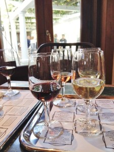 The tray of whites and rose, plus the merlot.