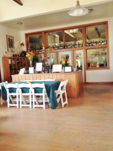 Part of the tasting room
