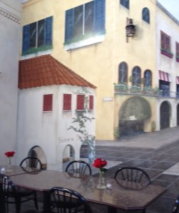 Squint and you can pretend you're sitting in a piazza in Italy instead of Diliberto's.