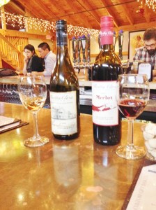 Two of the wines we tasted