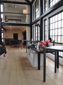 One side of the tasting room