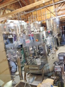 You can peek at some of the wine-making equipment from the tasting room.