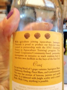 If you order certain wines, you support aquaculture on the East End.