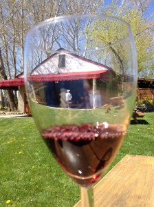 The tasting barn viewed through a taste.