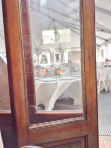 We amused ourselves watching the caterers setting up.