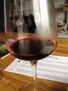 The glass is a touch foggy from my attempts to warm the wine.