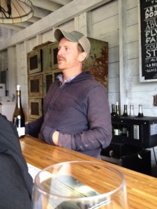 Regan Meader explaining his wines.
