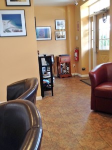 One view of the cozy tasting room