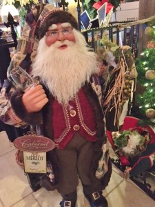 Father Christmas was guarding the well-stocked gift shop, which included food items as well.