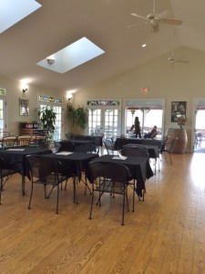 The main tasting room manages to be both spacious and cozy.
