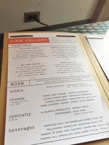 The menu also includes non-alcoholic drinks for the designated driver.