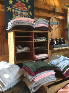 They have a small selection of t-shirts for sale.