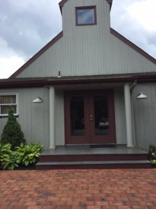 The entrance to Palmer's tasting room is in the second building on their property.