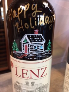 You can buy hand-decorated bottles to bring to a friend's house.